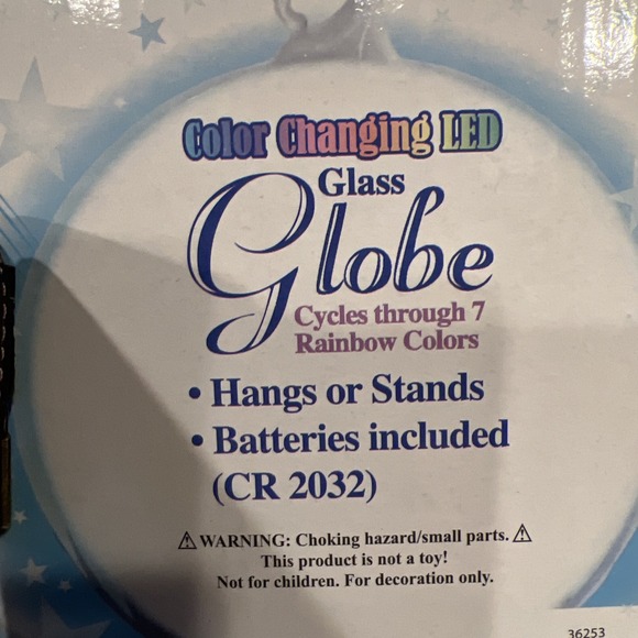 New- Snowman Glass Globe Ornament Color Changing Led Cycles 7 Colors Gerson - Picture 10 of 10